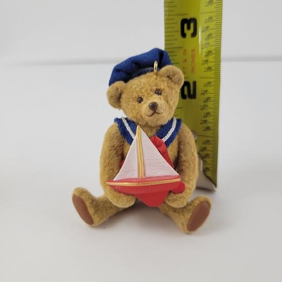 Hallmark Flocked Sailor Beer Christmas Ornament Vintage 90s - Picture 4 of 4